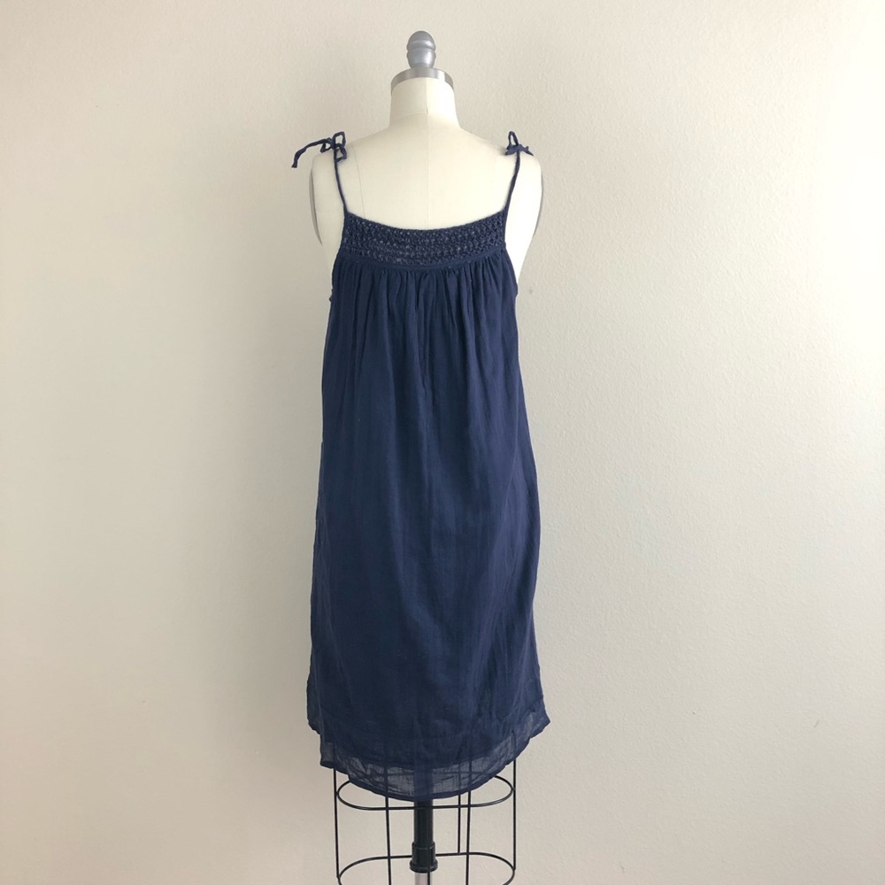Calypso St. Barth Beaded Navy Shift Dress - Picture 4 of 5